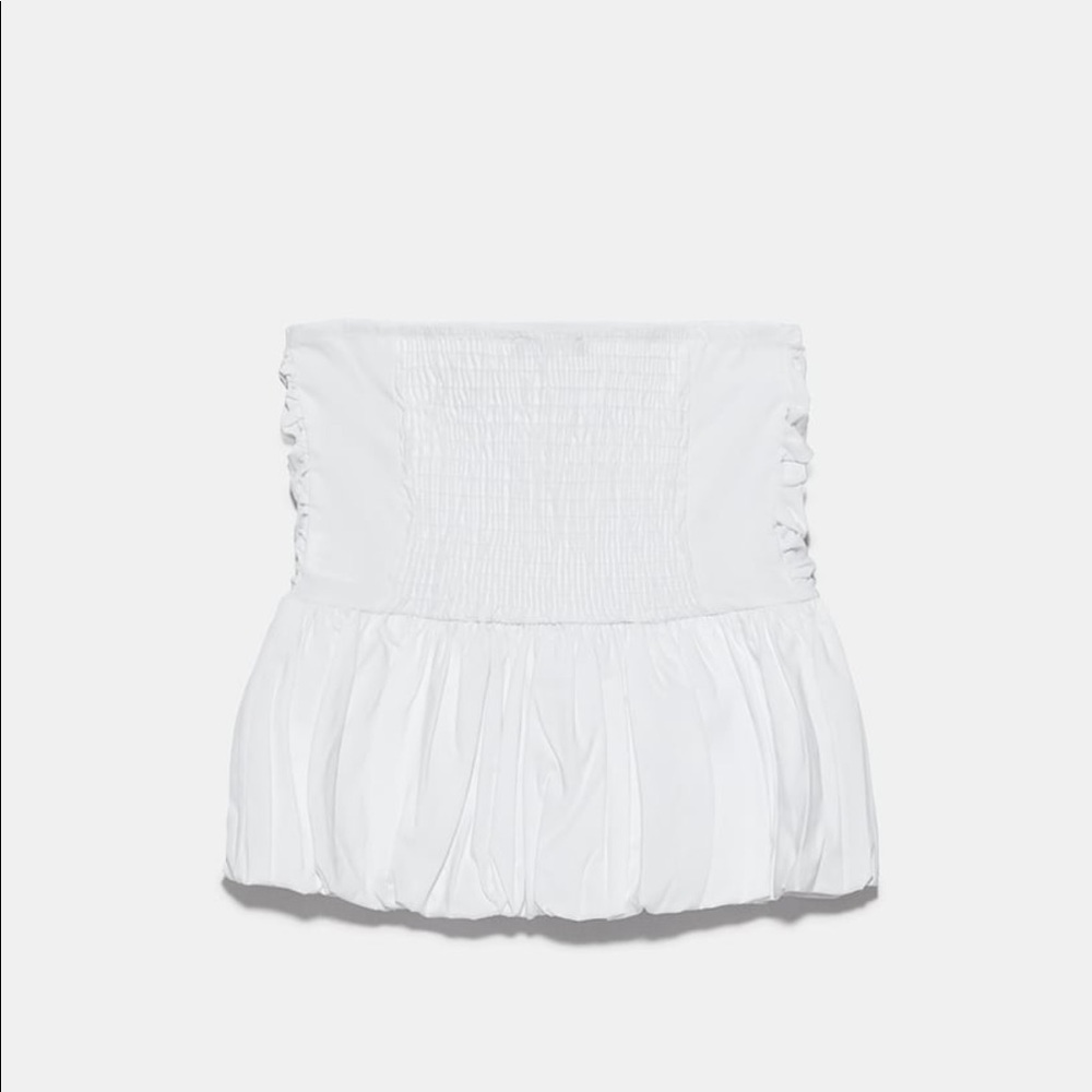 Zara white puffy top sleeveless - Picture 3 of 4